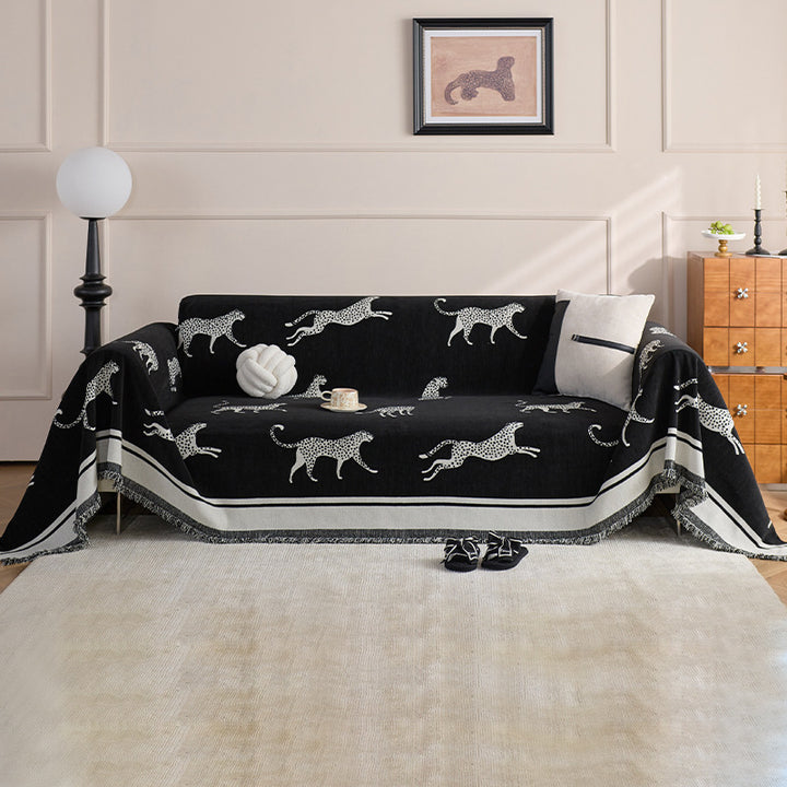 Künstlerische Leopardenmuster Sofa-Wurfdecke