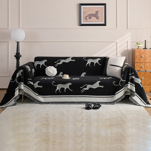 Künstlerische Leopardenmuster Sofa-Wurfdecke