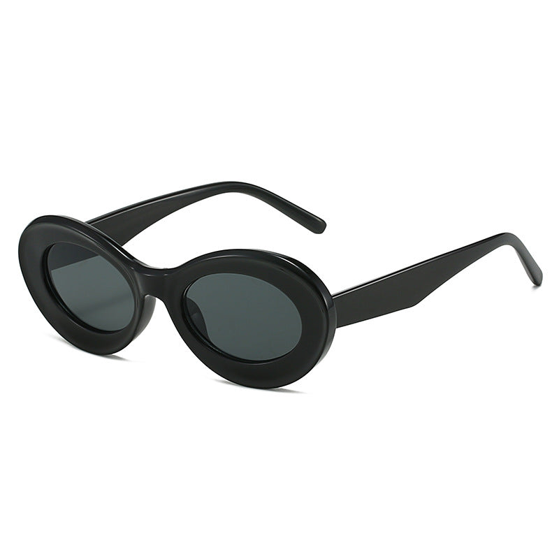 Damen modische Sonnenbrille im ovalen Design Karnz