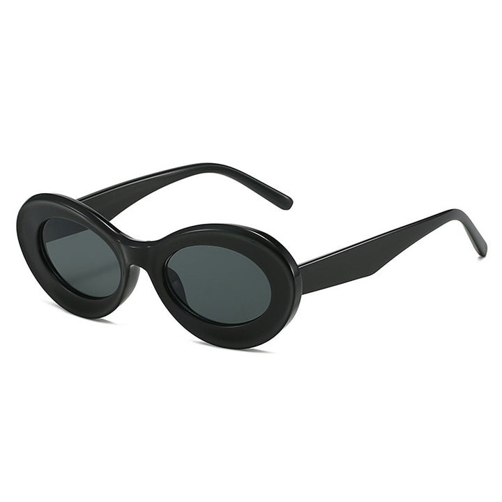 Damen modische Sonnenbrille im ovalen Design Karnz