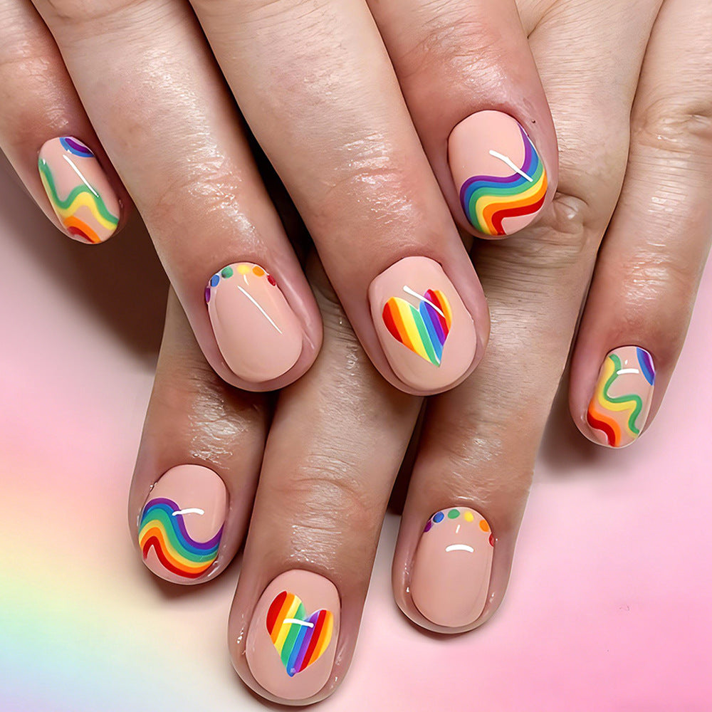 Künstlerisches Regenbogen-Nagelkunst-Set Karnz