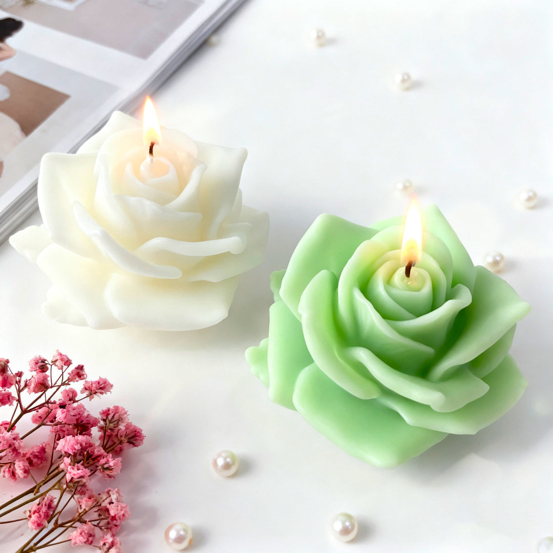 Rosenförmige Aromatherapiekerze