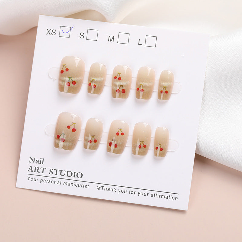 Kirschblüten Press-On Nagelset Karnz