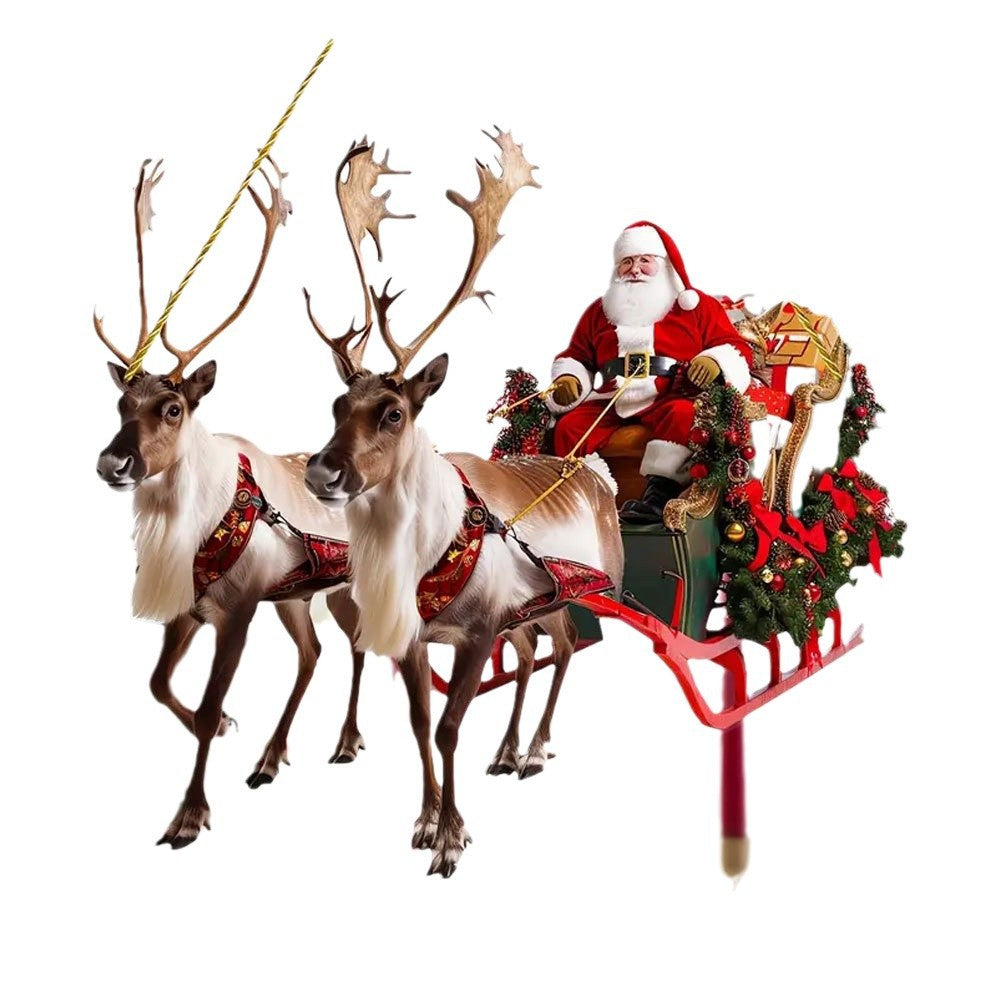 Weihnachtlich dekorativer Schlitten