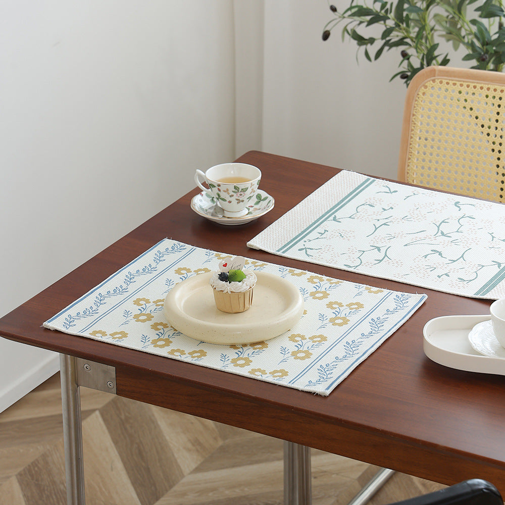 Floraler gewebter Badteppich mit Jacquard-Struktur, saugfähiger Baumwolloberfläche und rutschfester Unterseite Karnz