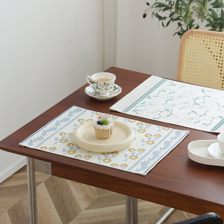 Floraler gewebter Badteppich mit Jacquard-Struktur, saugfähiger Baumwolloberfläche und rutschfester Unterseite Karnz
