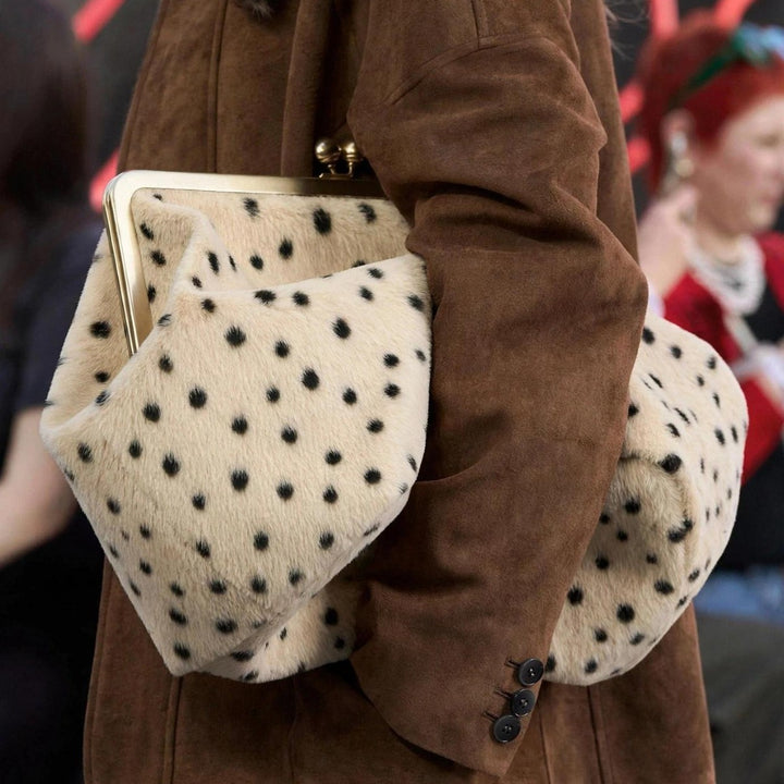 Polka Dot Fell Handtasche