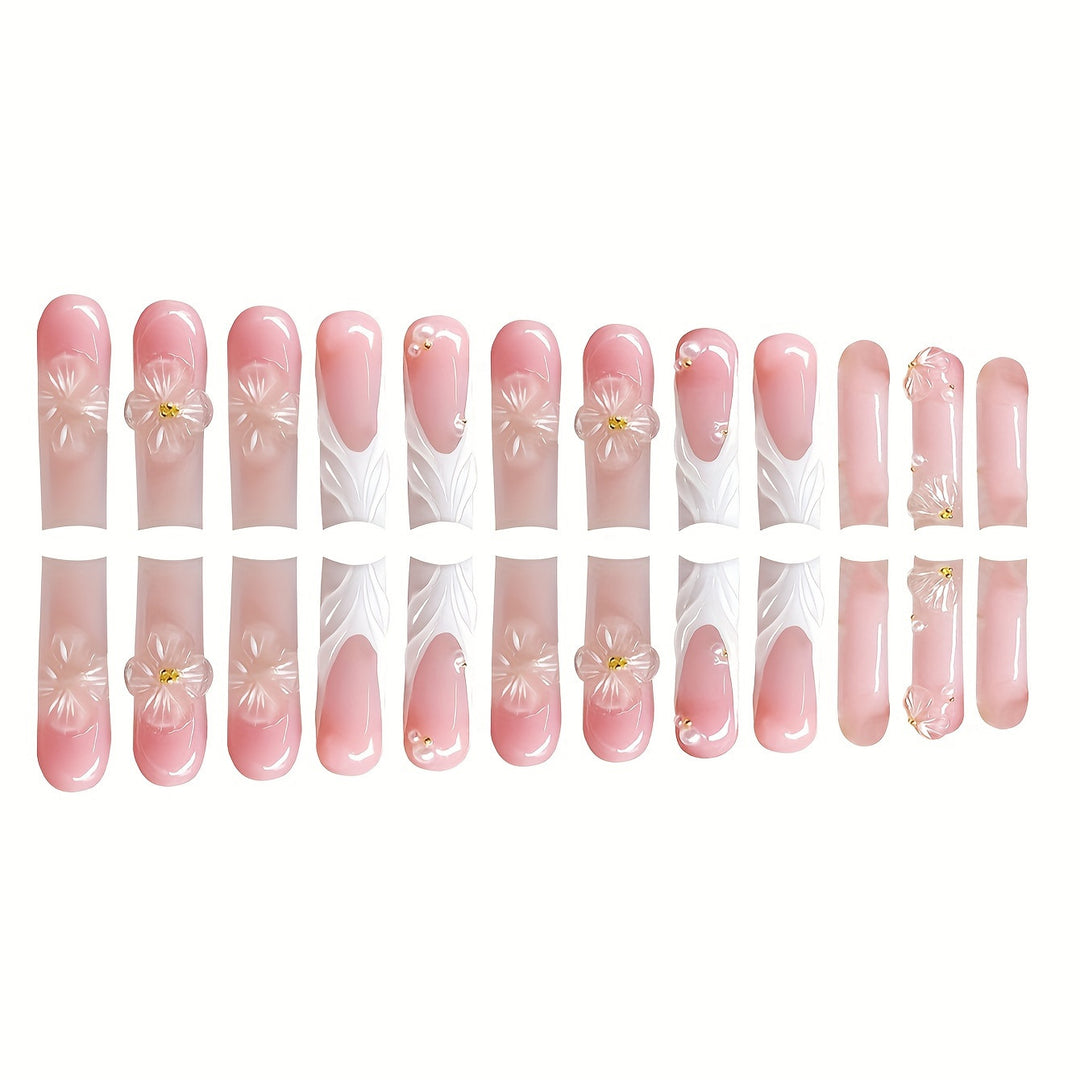 Dekorativer Press-On Nagelset Karnz