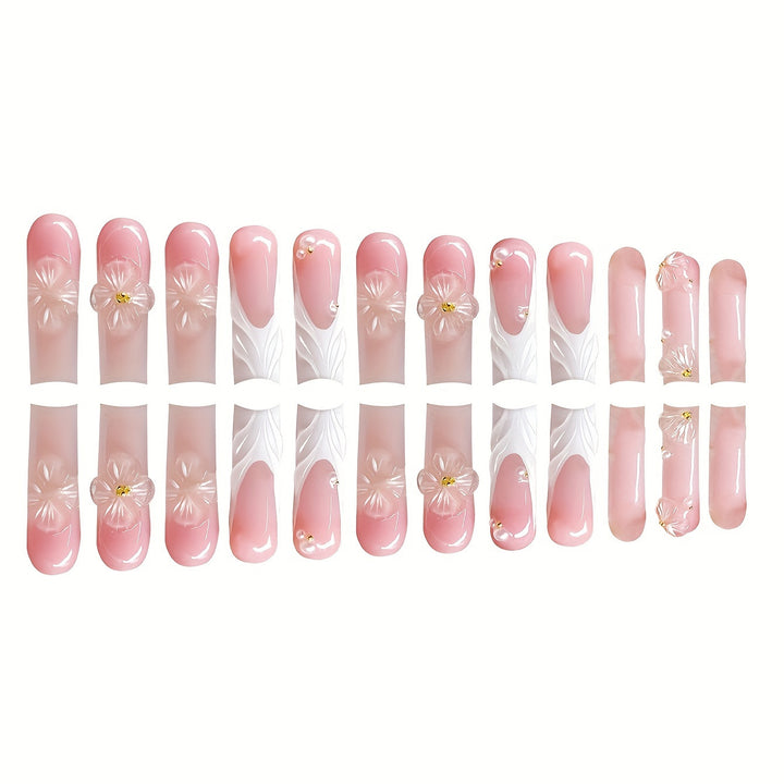 Dekorativer Press-On Nagelset Karnz