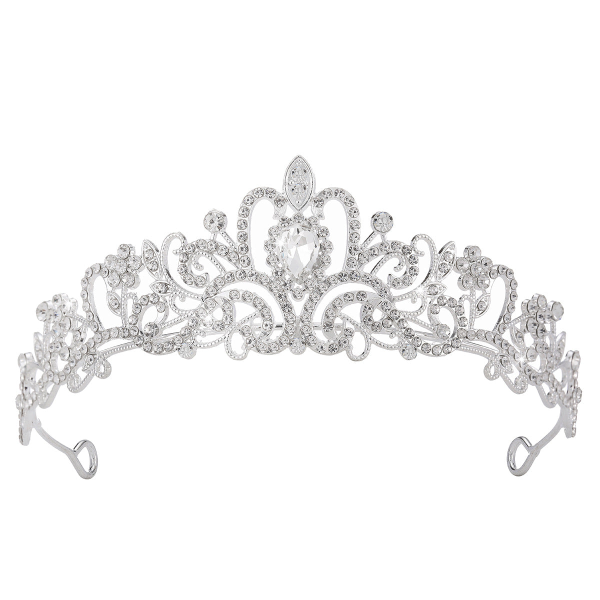 Damen Funkelnde Kristall-Tiara mit filigranem Design Karnz