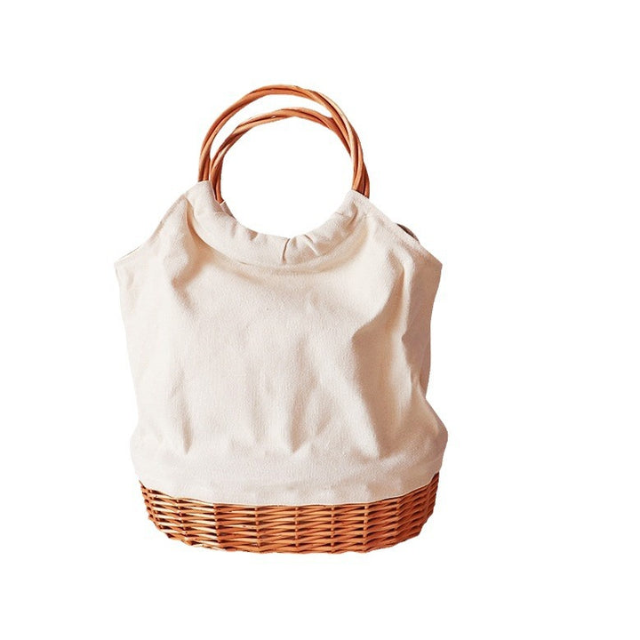 Stylische Geflochtene Korbtasche Karnz