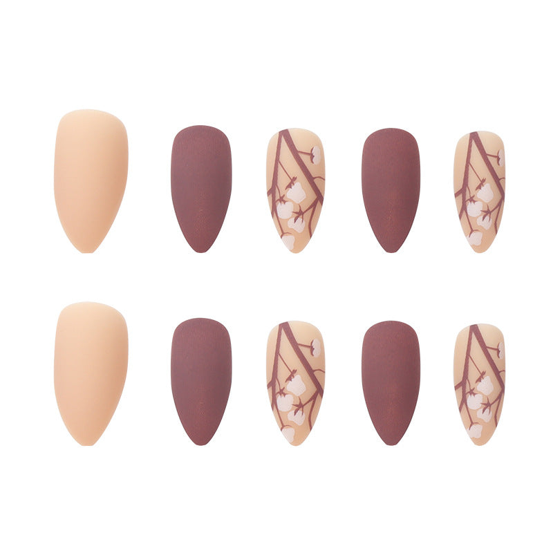 Stylische matte Stiletto Press-On Nägel Karnz