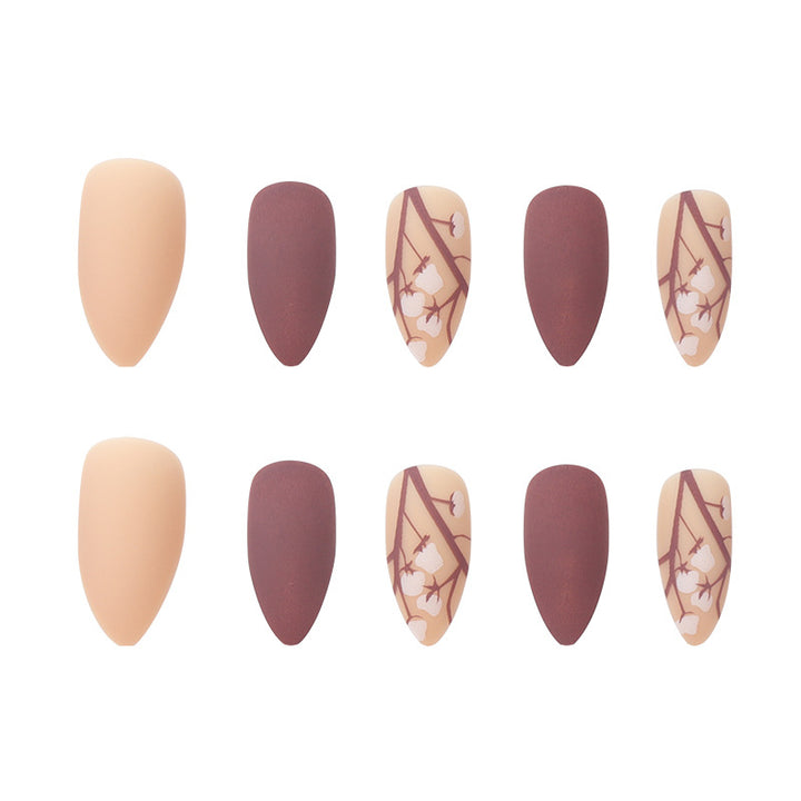 Stylische matte Stiletto Press-On Nägel Karnz