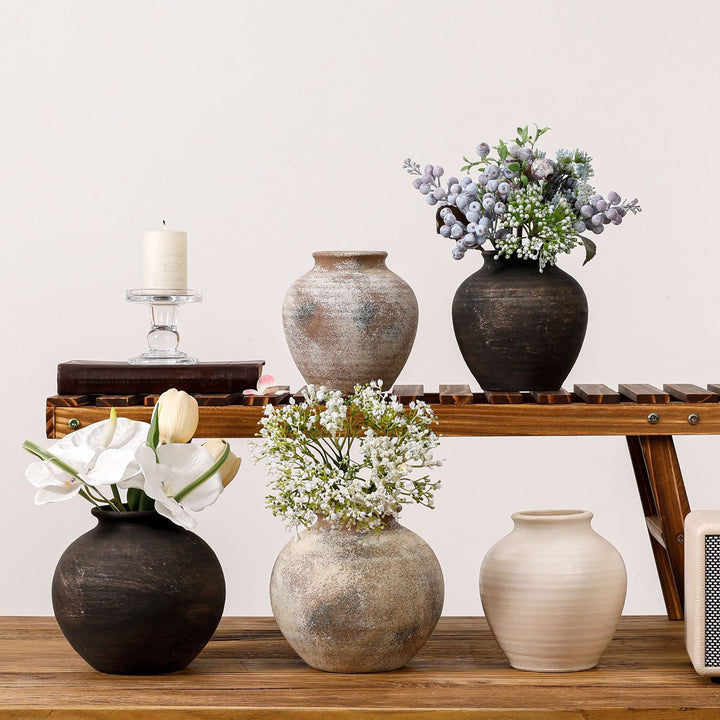 Handgefertigte Terrakotta Vase Karnz