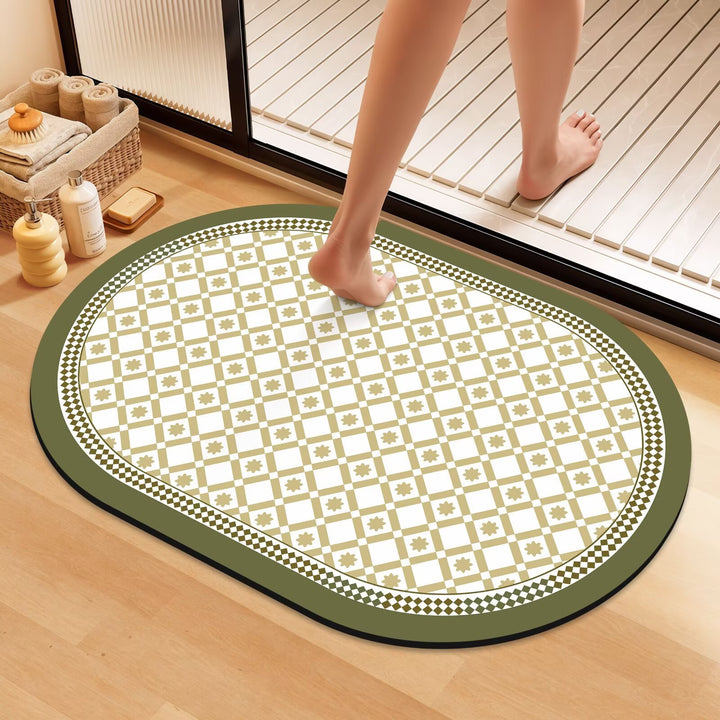 Künstlerische Florale Badematte Karnz