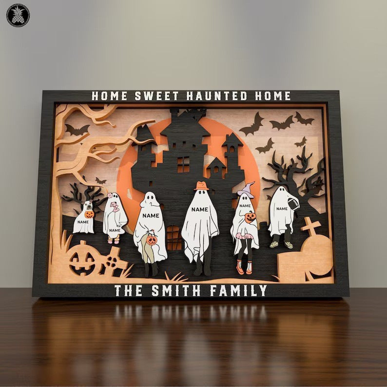 Personalisierte Halloween Schattenbox