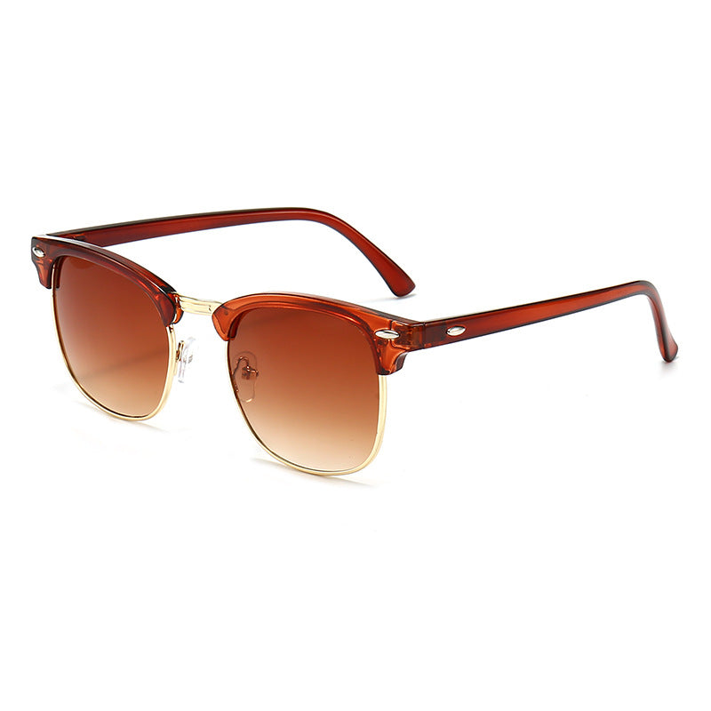 Damen modische Retro-Sonnenbrille mit metallischem Rahmen Karnz