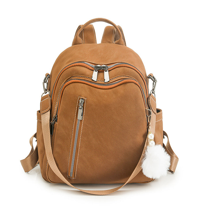 Stilvoller Multi-Taschen Kunstleder Rucksack Karnz