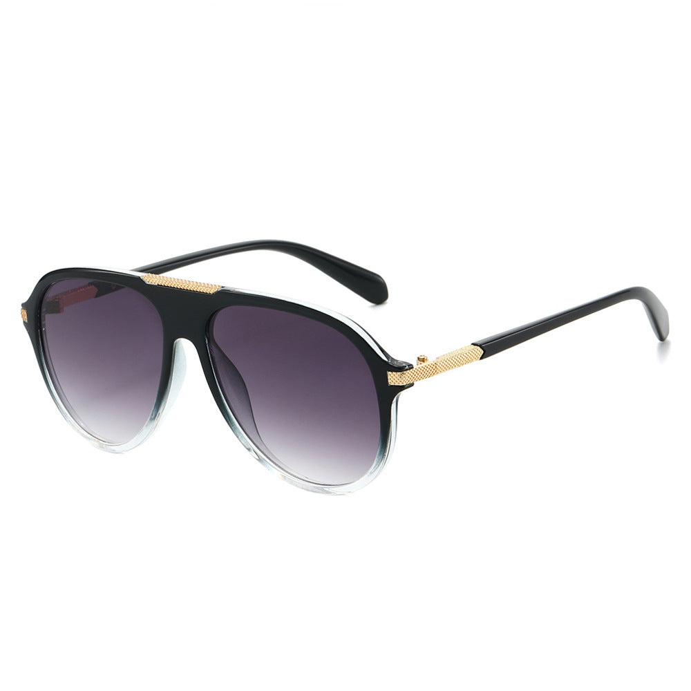 Oversized Aviator Sonnenbrille mit metallischen Akzenten Karnz