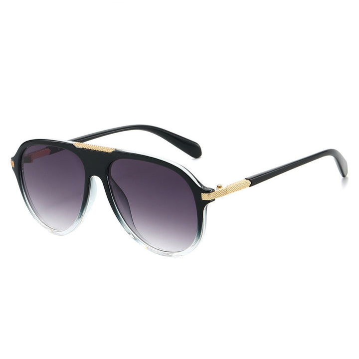Oversized Aviator Sonnenbrille mit metallischen Akzenten Karnz