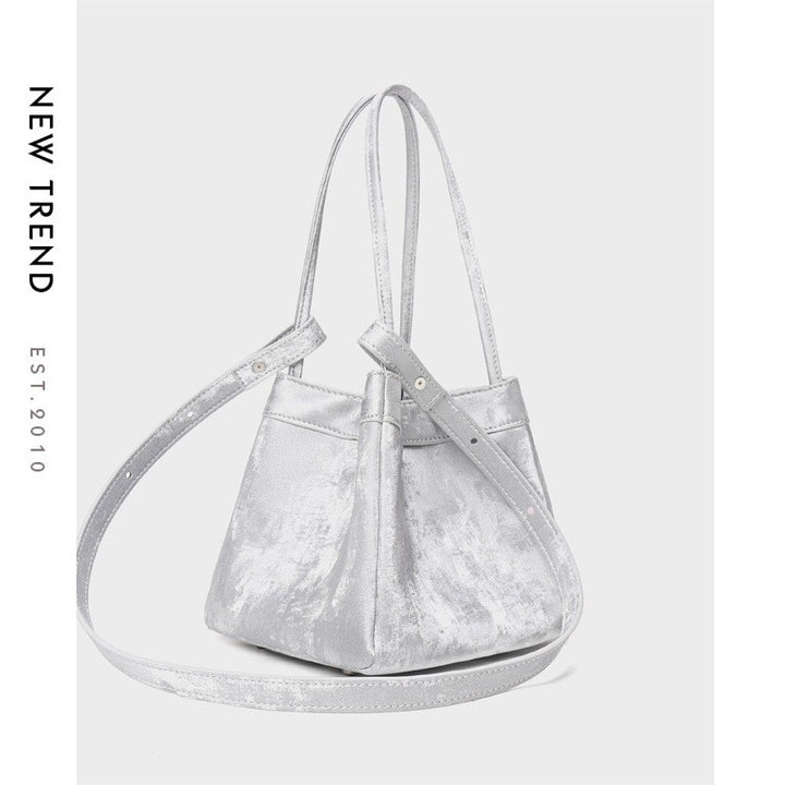 Samt Drawstring Eimer Tasche mit verstellbarem Riemen