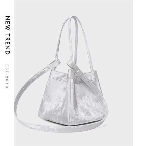 Samt Drawstring Eimer Tasche mit verstellbarem Riemen