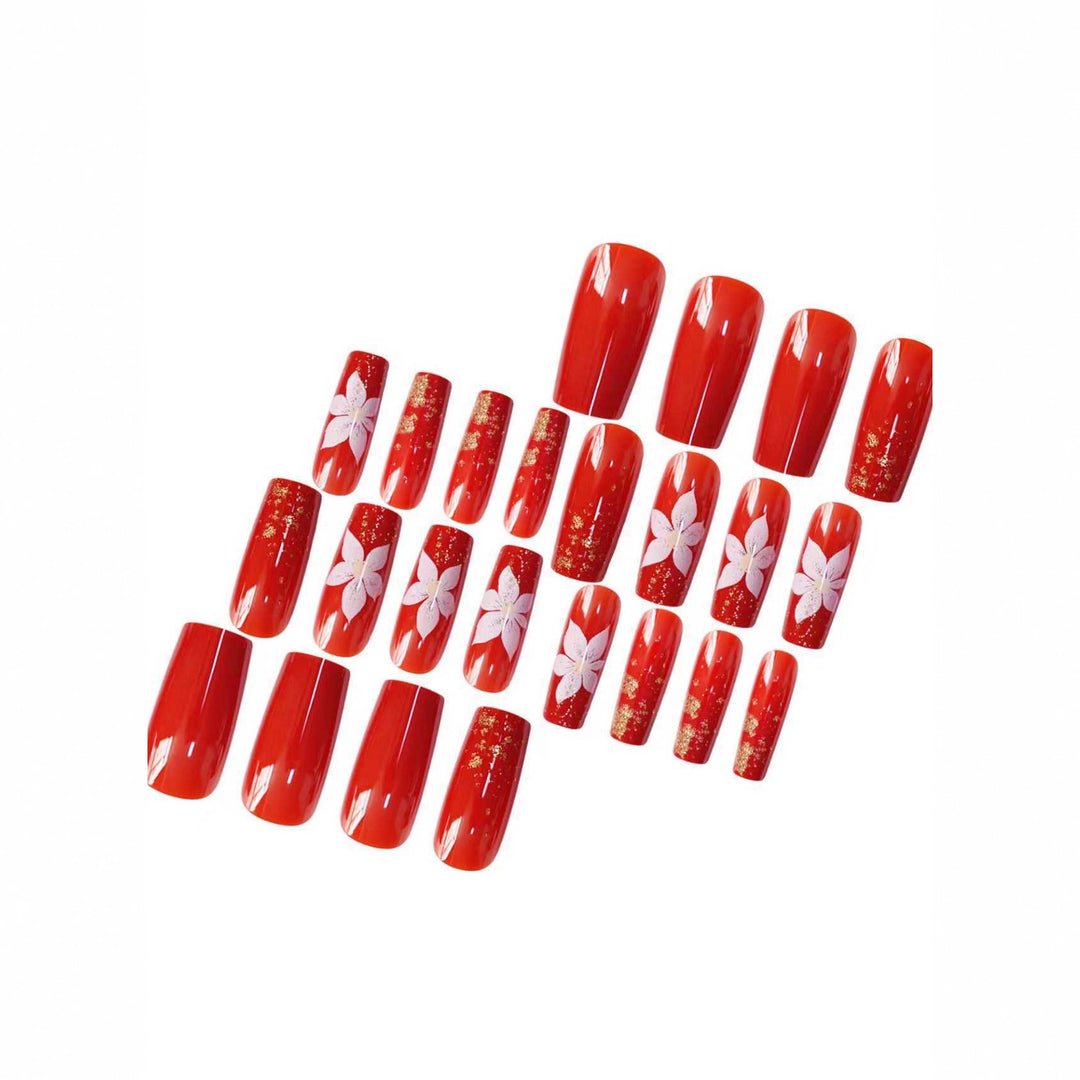 Florales Design Press-On-Nagelkunstset Karnz