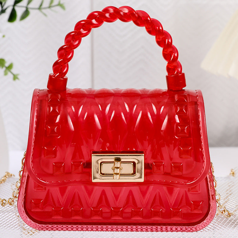 Damen Designer Handtasche mit strukturiertem Kunststoffgewebe Karnz