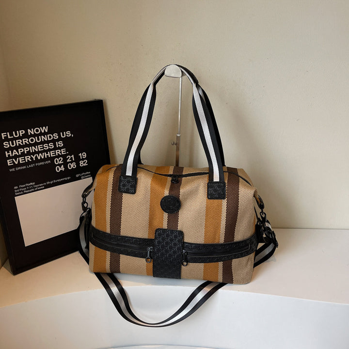 Stylische gestreifte Wochenend-Duffel-Tasche Karnz
