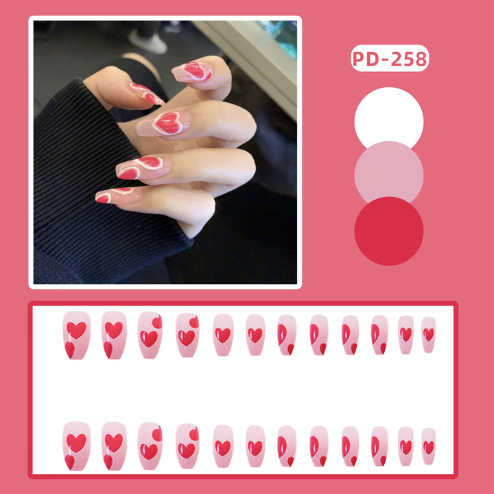 Herz-Design Press-On Nagel Set Karnz