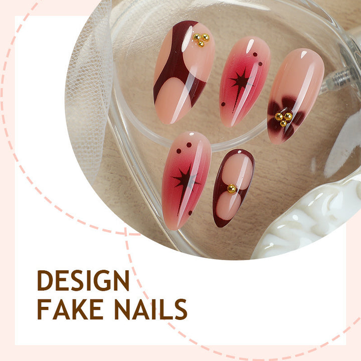 Künstlerisches Press-On-Nageldesign Karnz