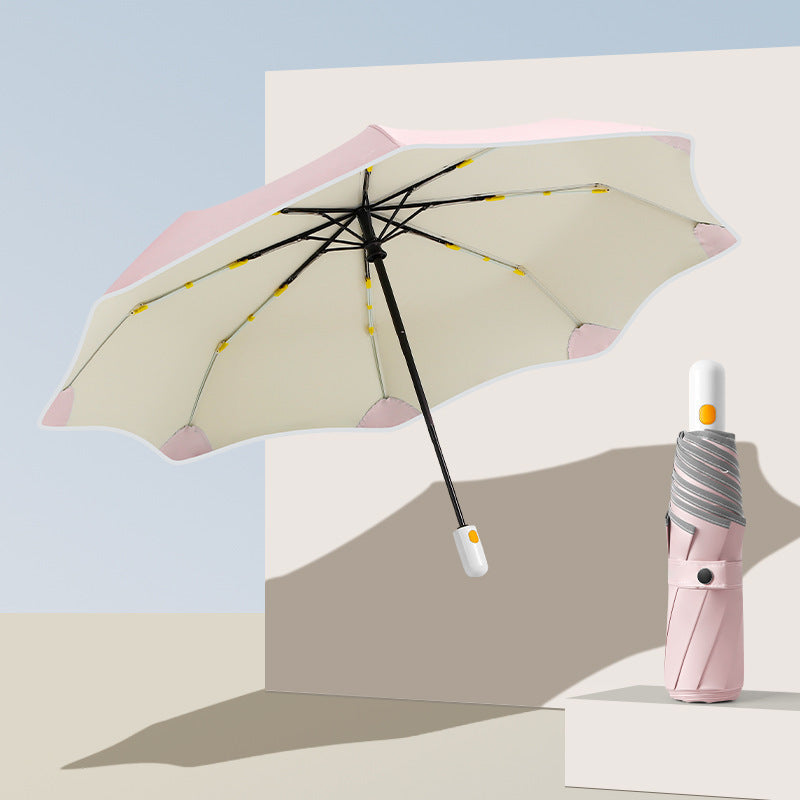 Damen Sonnenschutzschirm mit einzigartiger Wellenform Karnz