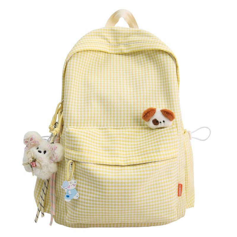 Niedlicher Karomuster-Rucksack
