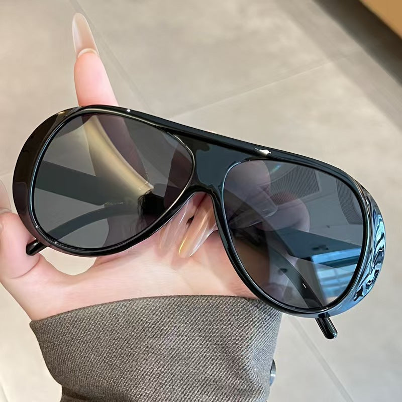 Damen elegante Oversized-Sonnenbrille mit UV-Schutz Karnz