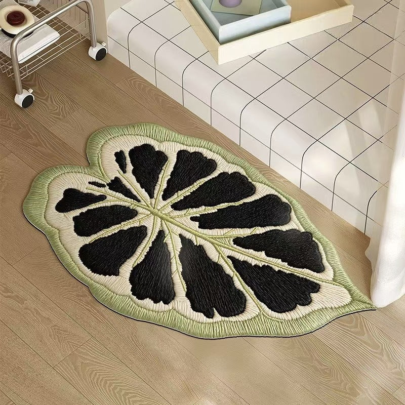 Monstera-Blatt-förmige Fußmatte Karnz
