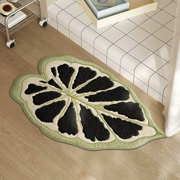 Monstera-Blatt-förmige Fußmatte Karnz