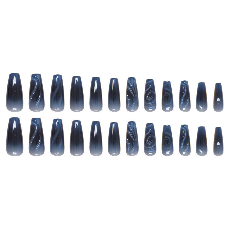 Künstlerische Swirl Press-On Nagelverlängerungen Karnz