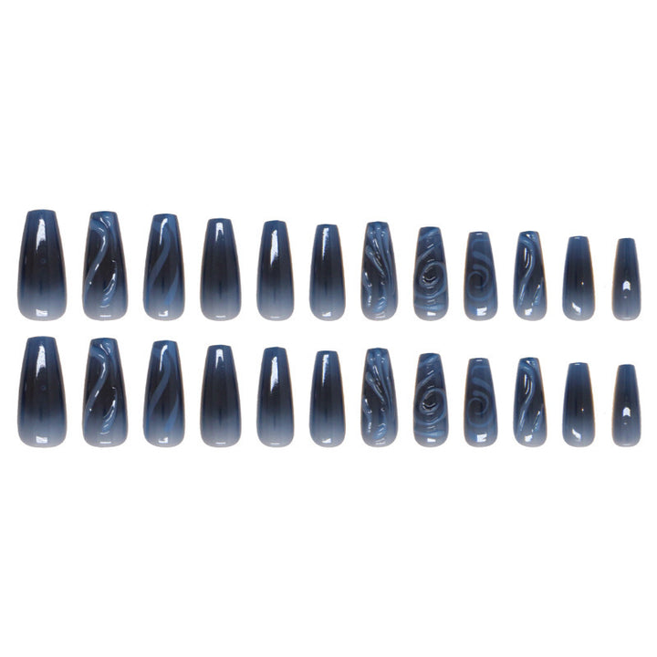 Künstlerische Swirl Press-On Nagelverlängerungen Karnz