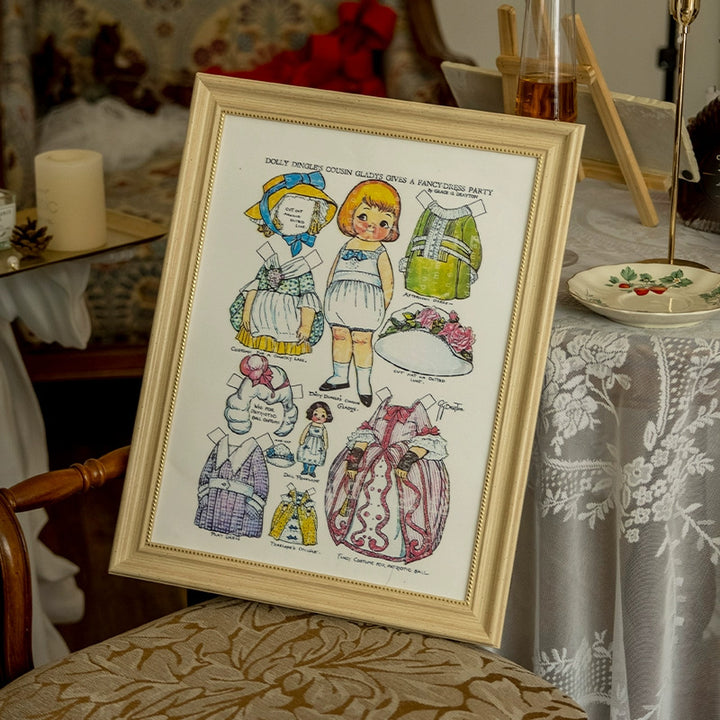 Vintage Doll Illustration Rahmen