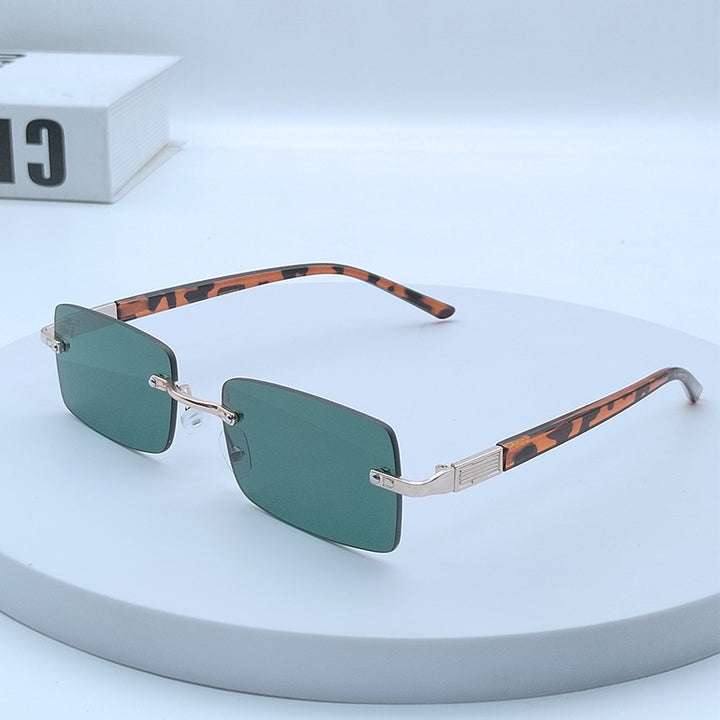 Damen modische rechteckige Sonnenbrille mit einzigartigem Gestaltungsmerkmal Karnz