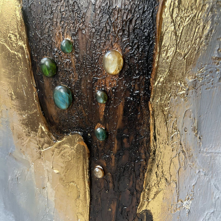 Dekorative Texturierte Abstrakte Leinwandkunst für Innenräume