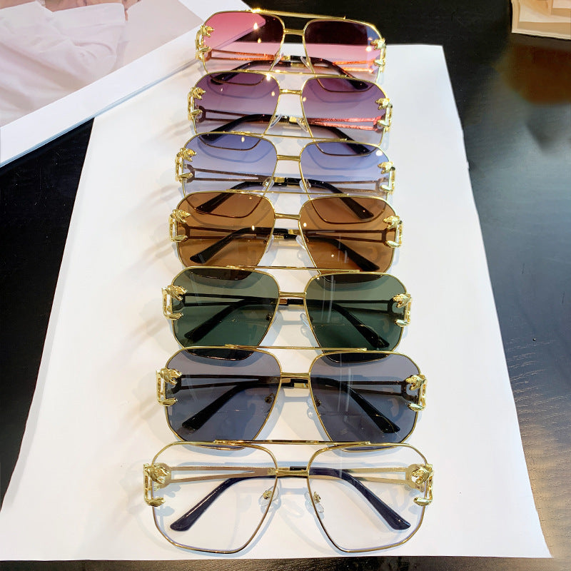 Damen quadratische Sonnenbrille mit luxuriösem Metallrahmen Karnz