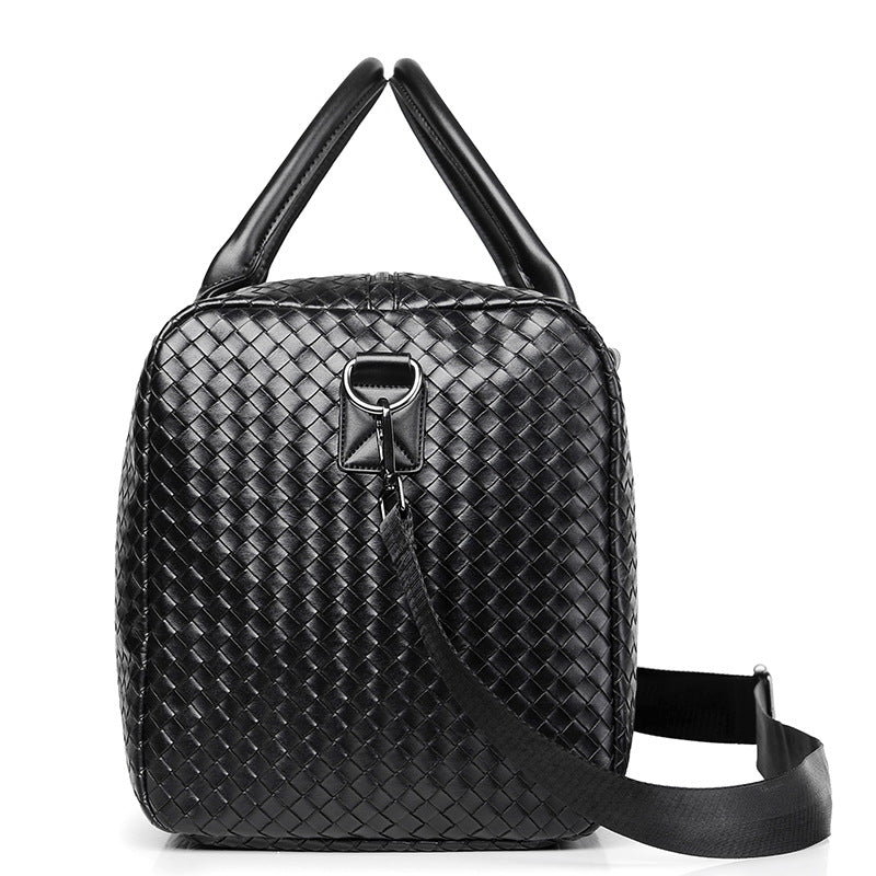 Gewebte Leder-Wochenend-Duffel-Tasche Karnz