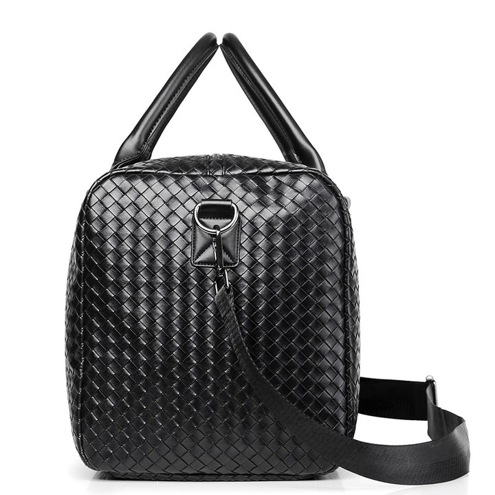 Gewebte Leder-Wochenend-Duffel-Tasche Karnz