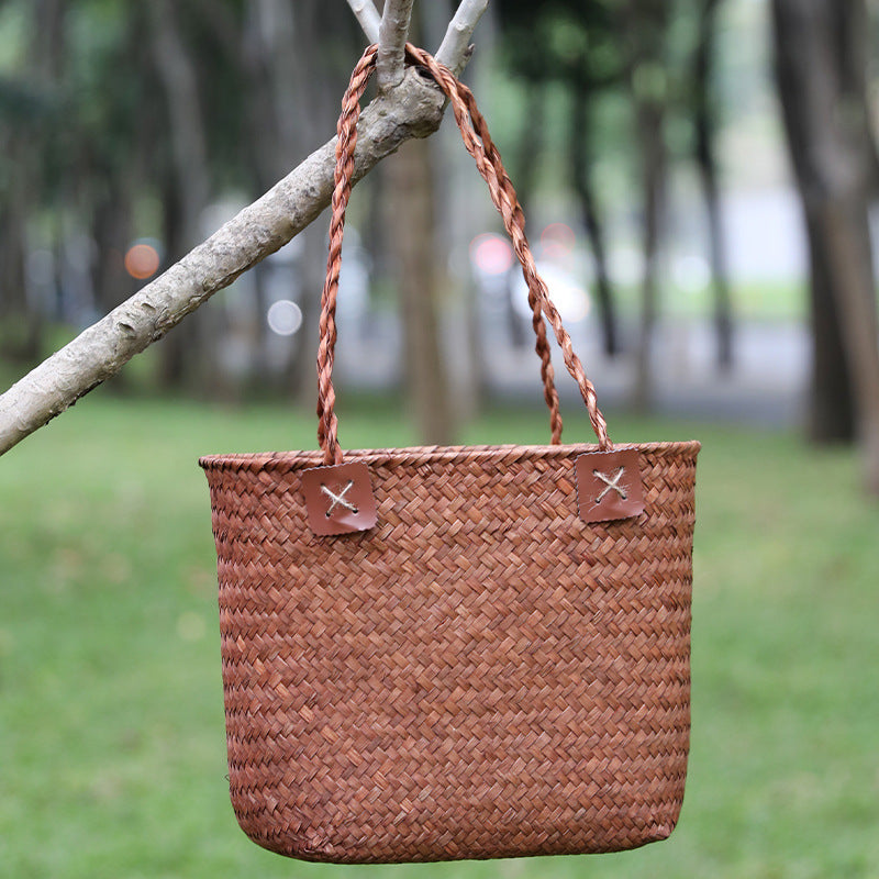 Damen Strapazierfähige Basttasche Karnz