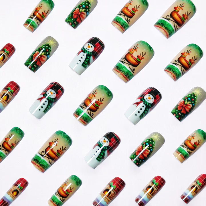 Kreative Weihnachtskunstnägel Im Festlichen Design Karnz