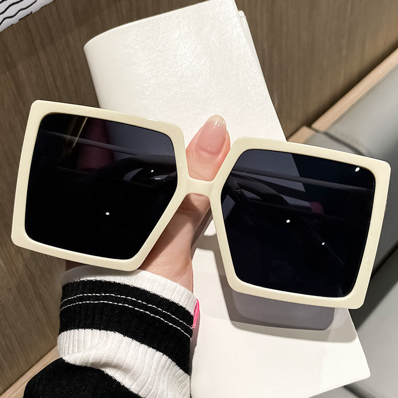 Damen Elegante Oversized-Sonnenbrille mit geometrischem Rahmen und polarisierenden Gläsern Karnz