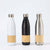 Damen Edelstahl Trinkflasche mit Bambus-Applikation Karnz