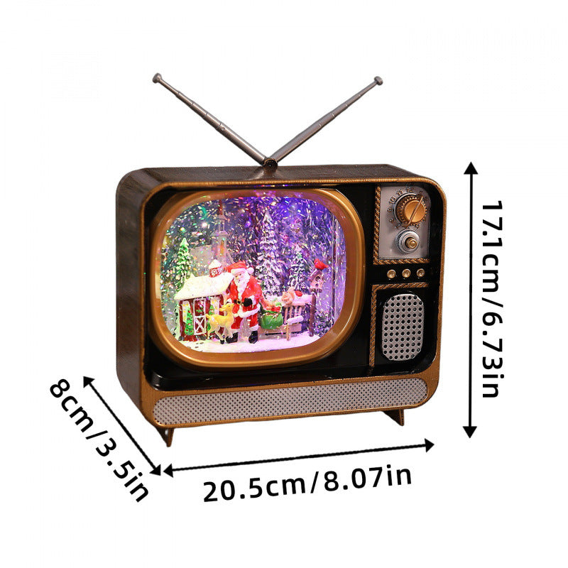 Nostalgische Weihnachts-TV Dekoration Karnz