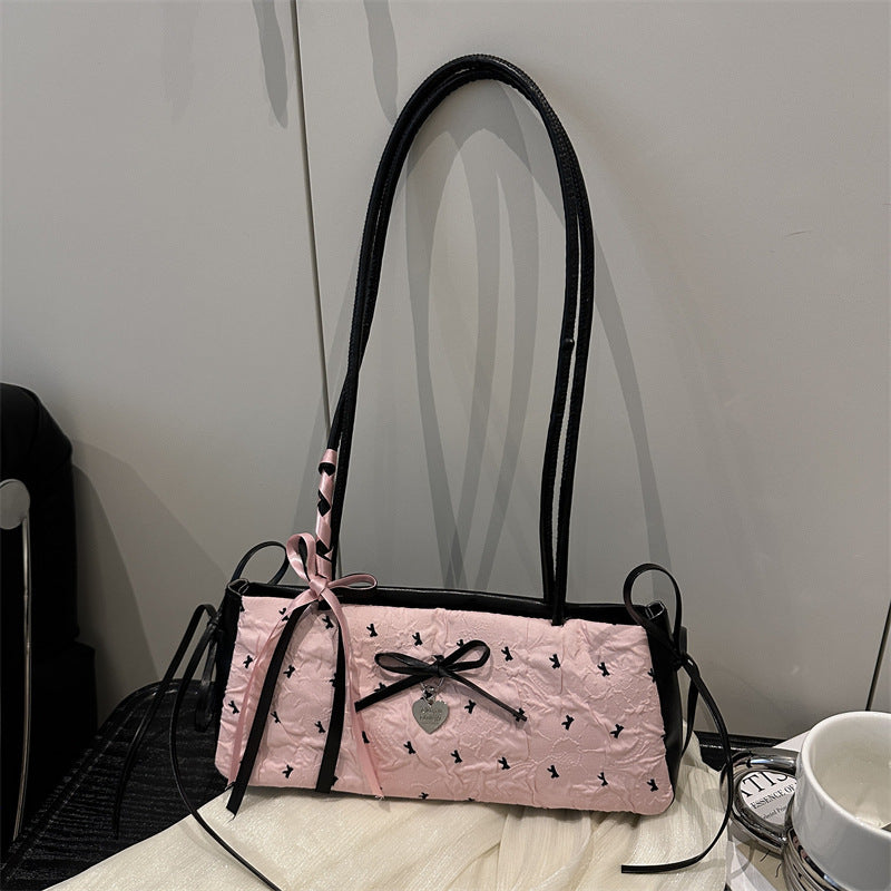 Charmante Schleife Detail Mini Handtasche Karnz